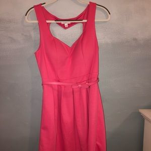 Candie’s Junior’s Pink Dress with Heart Cut-Out